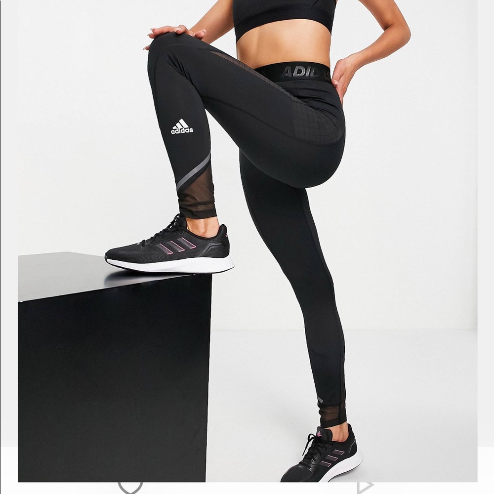 BRAND NEW WITH TAGS ADIDAS TRAINING HEAT READY LEGGINGS with side logo in black